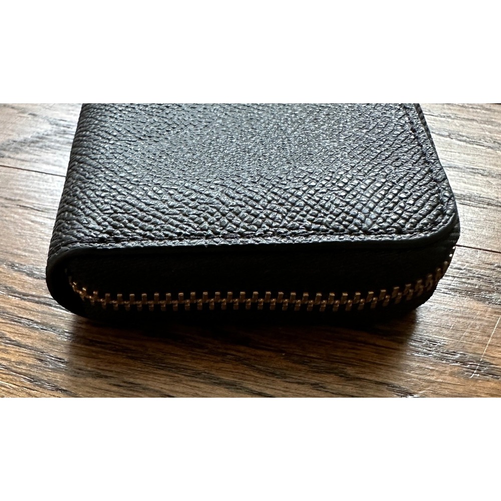 Authentic Coach Women Sm Zip Around Card Case Wallet Premium Crossgrain Leather - Picture 5 of 8